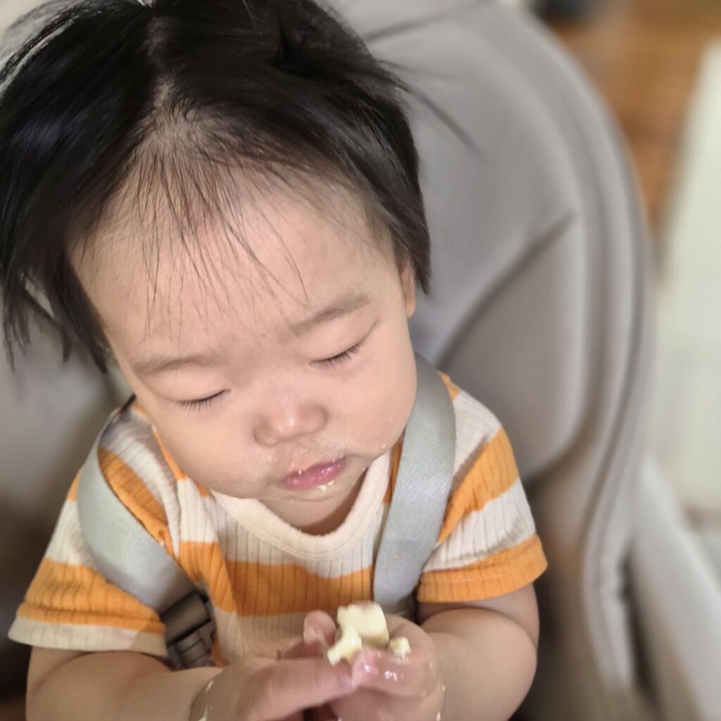 상하목장 유기농 첫치즈 시식중